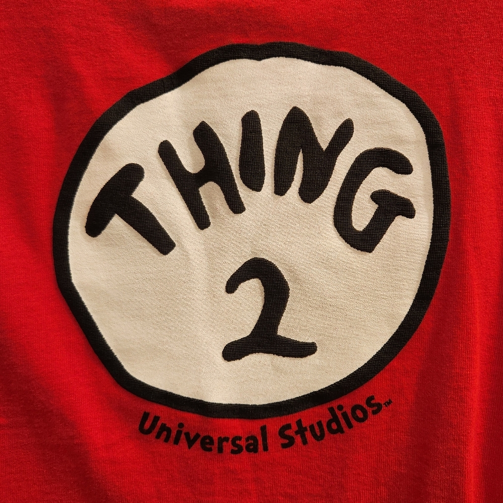 Universal Studios Red Dr. Suess Thing 2 Graphic Tee Youth Size 5/6 Unisex - Picture 2 of 4